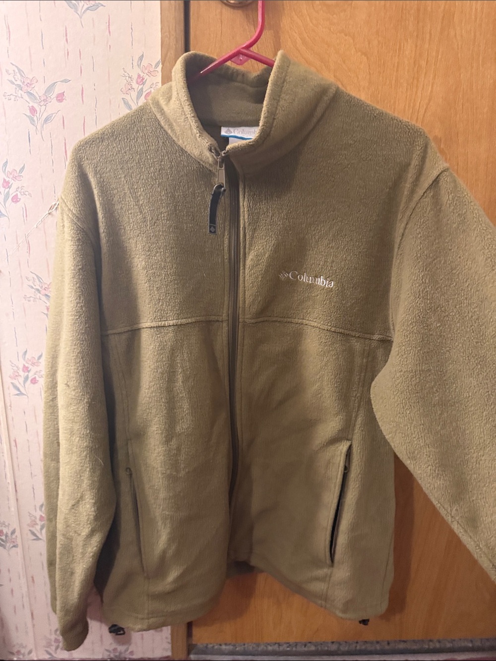 Columbia Men's Olive Fleece Full-Zip Jacket